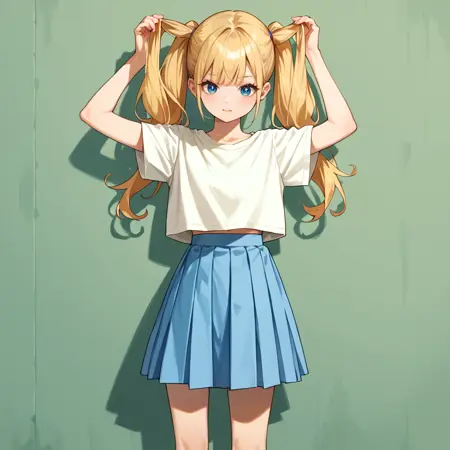 Hold on to handles/Hair, standing