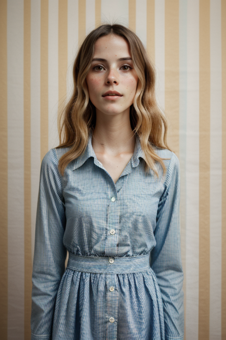 AlexNoiret, razored combover bob haircut, young woman, ((slim, fit, lanky, coltish)), blue and white zigzag striped dress, spaghetti straps, looking at viewer, Hasselblad H6D, 80mm portrait, natural lighting, oiled skin, perfect eye blush, slightly open mouth, long eye lashes, <lora:epiCRealismHelper:0.2>, <lora:hairdetailer:0.3>, ((blue and white zigzag striped backdrop:1.3)), detailed skin texture, (blush:0.5), (goosebumps:0.5), subsurface scattering, RAW candid cinema, 16mm, color graded portra 400 film, remarkable color, ultra realistic, textured skin, remarkable detailed pupils, realistic dull skin noise, visible skin detail, skin fuzz, dry skin, shot with cinematic camera