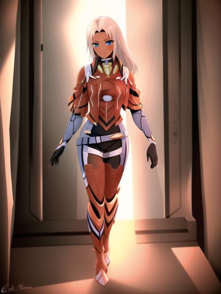 masterpiece, best quality, highly detailed, 1girl, solo, elma \(xenoblade x\), <lora:elma:1>, full body, armor