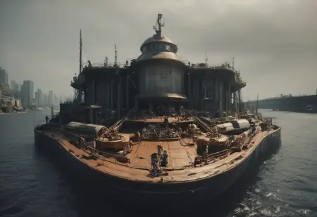 Industrial futurism aesthetic