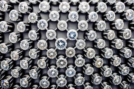 piles of diamonds