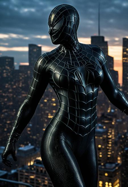 score_9, score_8_up, score_7_up, best quality, realistic, masterpiece, beautiful detail, hyperrealistic, afternoon sky, ((1girl, woman body, big breasts)), amazing detailed full body portrait of a beautiful girl, wearing a realistic and highly detailed black raimi spider-man suit, ((huge muscular girl)), ((wears black spiderman mask)), professional model wears ultra - detailed black raimi spider - man suit, ultra - detailed and grained black raimi spiderman suit, suit covered entire body and hand, black spiderman gloves, wet, (dancing), (full body), (dirty skin), octane render, highly detailed, volumetric, dramatic lighting, (highest quality:1.1), (HDR:1.3), (top quality, best quality), realistic, high definition,