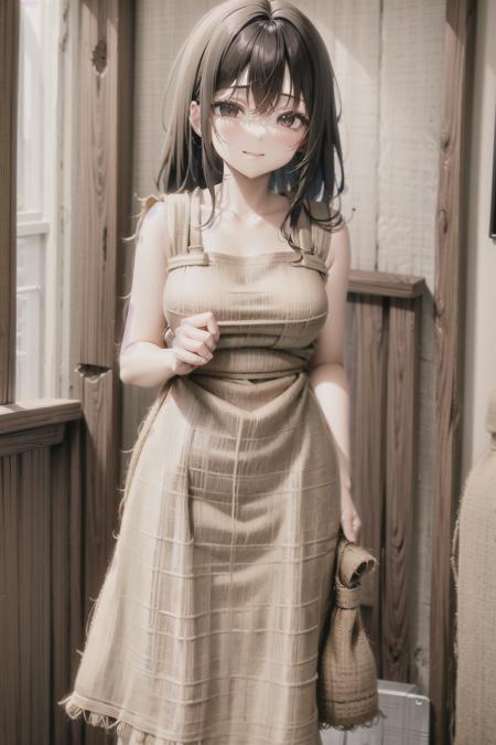 burlap dress, <lora:Burlap V3:0.6>