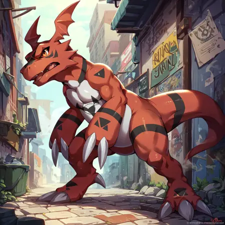 Guilmon (Digimon) PonyXL LoRA