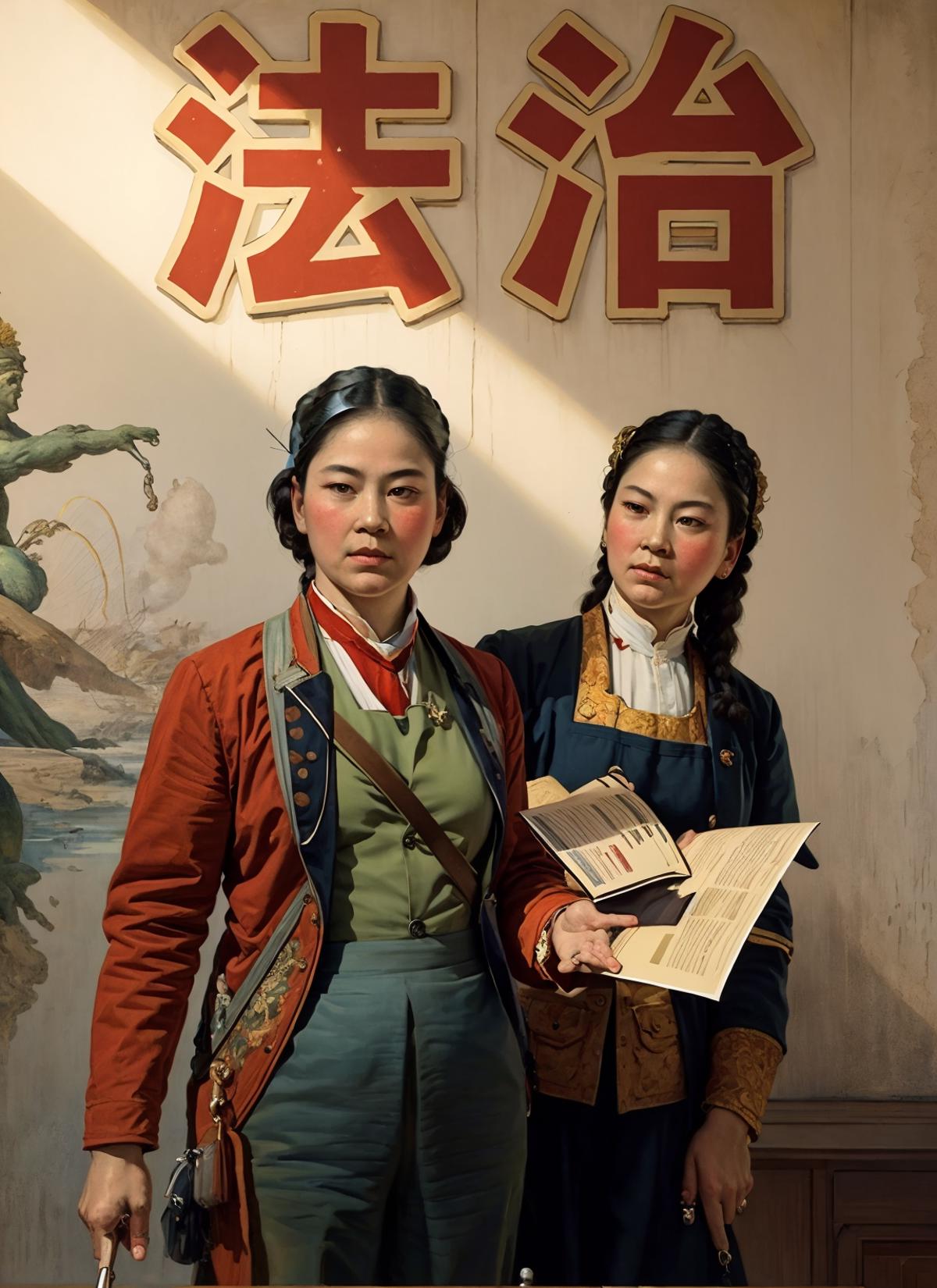 The style of Chinese propaganda posters in the last century image by 494369066868