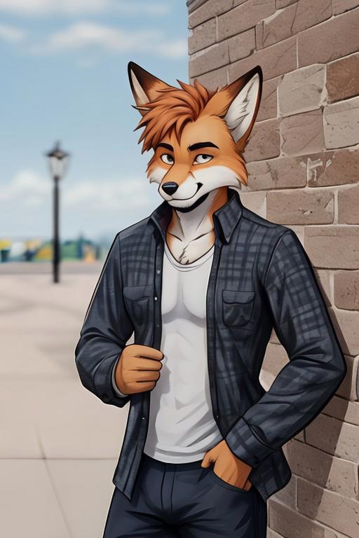 Fox,male,clothed