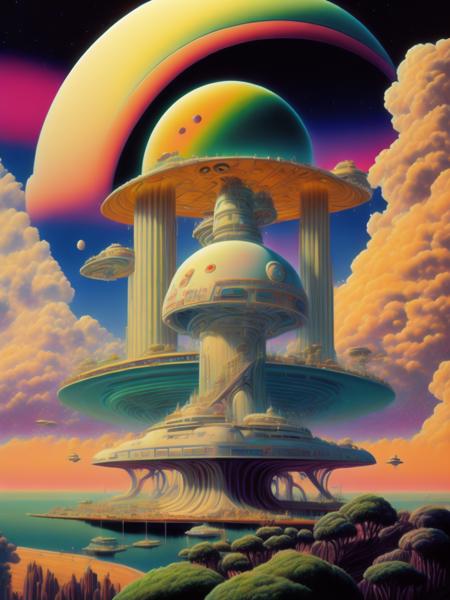 <lora:AngusMcKie:1>Lisa Frank, Chesley Bonestell, Labyrinth movie