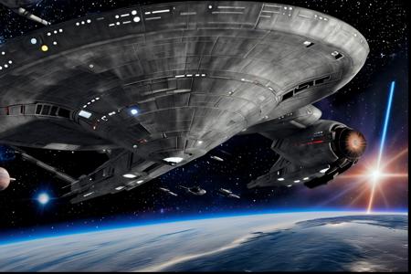 <lora:Enterprise_02:0.99> , (uss_enterprise ship)  earth in the background ( star wars) silhouette by the sun, (intricate details:1.12), hdr, (intricate details, hyperdetailed:1.15), (natural skin texture, hyperrealism, soft light, sharp:1.2), game art, key visual, surreal