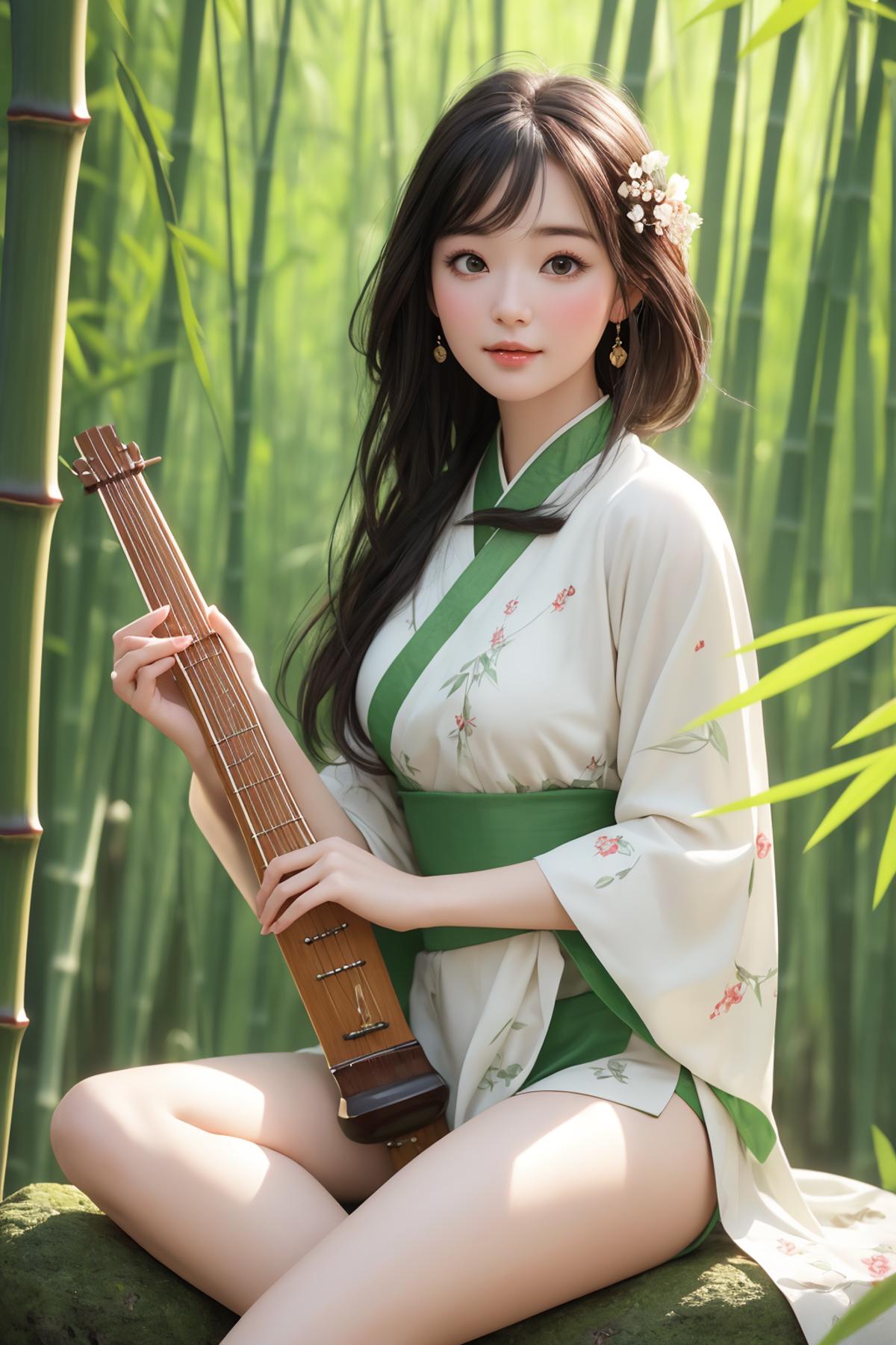 Cute girl in the bamboo forest image by joyy114