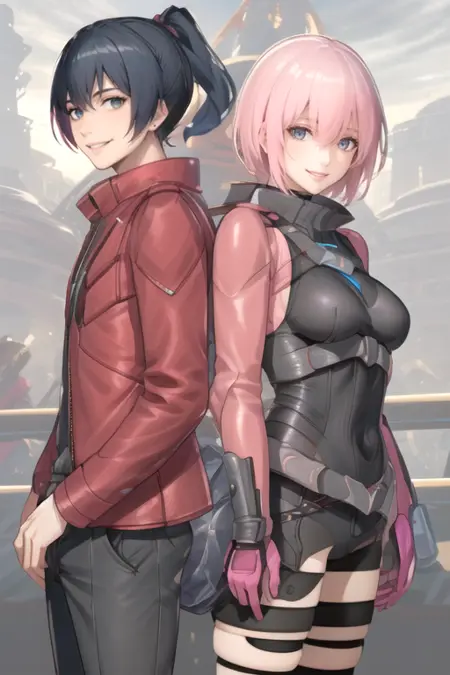 Noah x Mash Kyrielight (Xenoblade 3 x Fate/Grand Order)