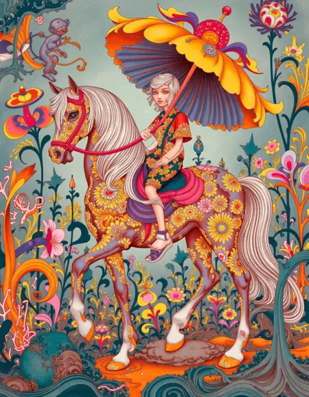 Surreal Colorful Illustration - James Jean Style