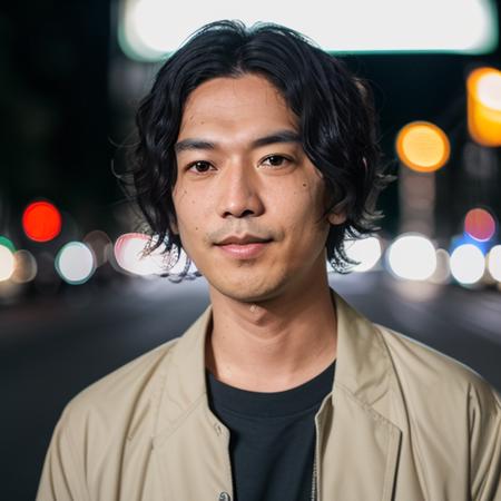 <lora:yamano_v7:0.8>, hidenoriyamano, 1man, RAW photo, a portrait photo, in casual clothes, night, city street, (high detailed skin:1.2), 8k uhd, dslr, soft lighting, high quality, film grain, Fujifilm XT3