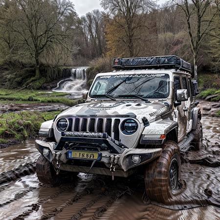 <lora:StormShadow_02B-000002:0.8>,a RAW photograph of (StormShadow Jeep:1.1),
driving through a muddy stream,near a waterfall,with a log in the foreground,with woods in the background,
(wide_shot:1.2),from_side,8k,uhd,best quality,masterpiece,raw photo,photorealistic,high contrast,HDR,HD wallpaper,IMAX,highres,absurdres,landscape,