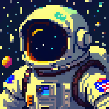 A astronaut on space
, pixel art, PixArFK,
<lora:PixArFK6415PasWithoutTE:1>