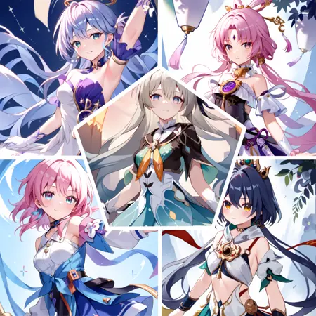 honkai star rail, вайфу пак\ my waifu pack - firefly, fu xuan, robin, yunli, march7 / светлячок, зарянка, фухуан, юньли, март7