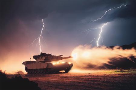 analog gloomy (close up shot) photo of a convoy of (M1 Abrams tanks,  <lora:m14br4m5:1>), firing cannon, (in a rocky alien planet (at midnight)), soldiers on the turrets on top, ((heavy rain)), thunderstorm, (lightning), (horror movie), ((nighttime)), (midnight), High Detail, Sharp focus, ((photorealism)), ((realistic)), best quality, 8k, award winning, dramatic lighting, epic, cinematic, masterpiece, backlit, contrejour, rim light, ambient fog:1.3, dutch angle, depth of field, volumetric lights,