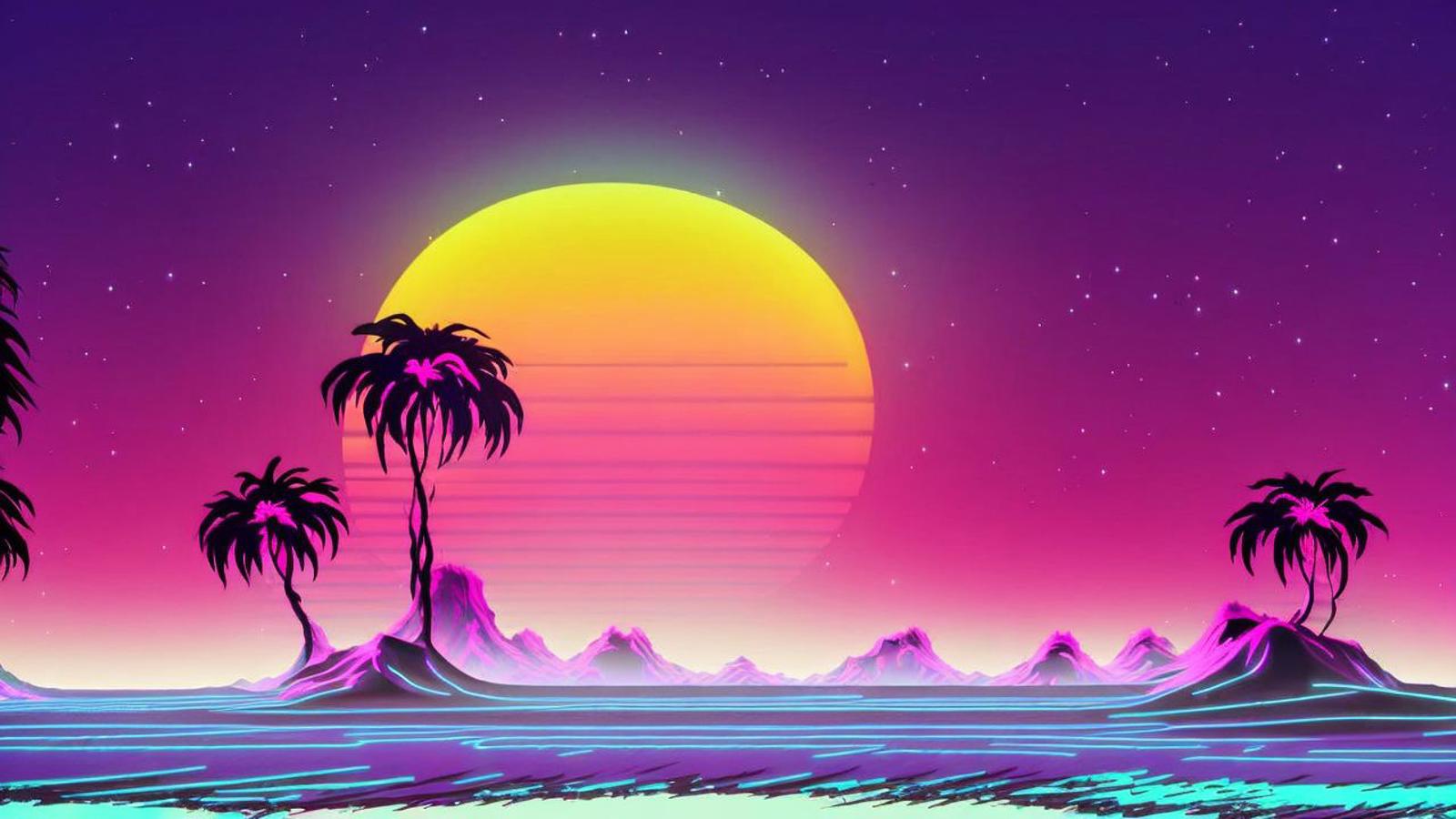Retrowave image by marusame