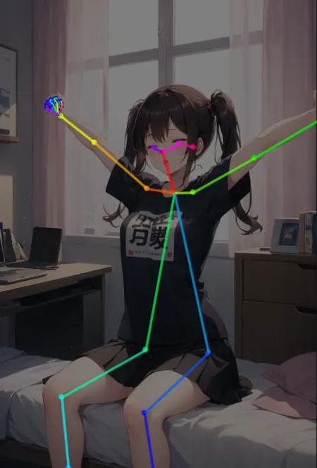 [OpenPose] Yawning, stretching