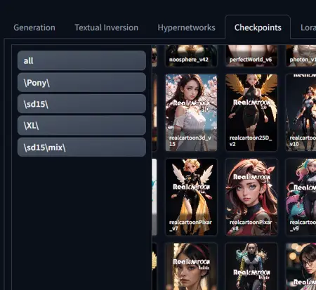 SD WebUI Network Cards