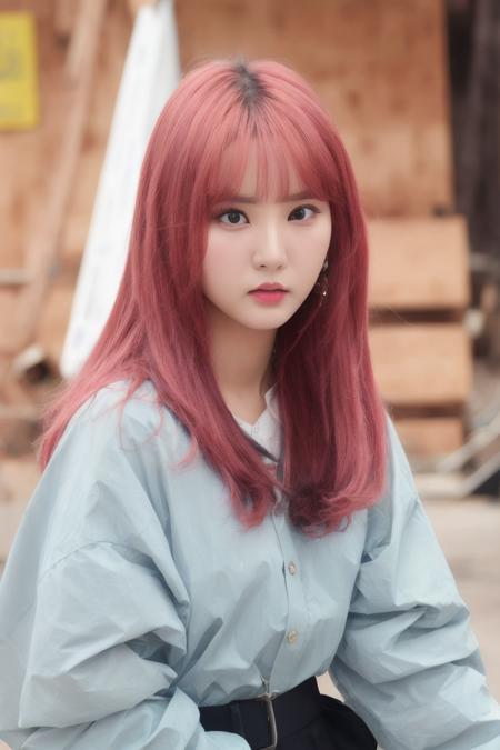 eunha, bob hair, hair bangs
,best quality, realistic, photorealistic,ultra detailed,extremely detailed face 
 <lora:eunha-c2-000002:0.8>