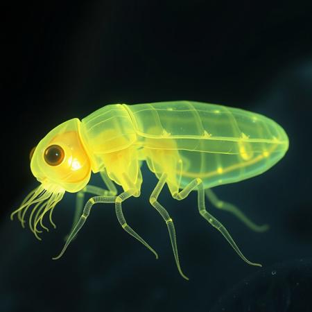 Masterpiece, a bioluminescence translucent Plasmodium/humanoid, 32k, 16k, 8k, cinematic art, masterpiece art,