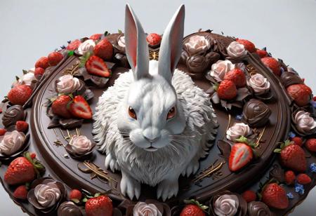 White fluffy bunny, 
sitting on a big chocolate heart, 
decorated with bright chocolate flowers, 
patterns, 
strawberries, 
close-up, 
very neat digital work, 
unreal engine, 
blender art by artgerm, 
great composition, 
ultra realistic, 
intricate design and detail, 
photorealistic, 
very detailed and delicate processing, 
32k UHD, 
sharp super focus, 
perfect image, 
perfect composition, 
super high quality model, 
hyper-detailing, 
a complex artistic masterpiece, 
cgsociety trend, 
epic super high quality model, 
hyper-detailing, 
artstation trend, 
sf, 
intricate artwork masterpiece, 
ominous, 
matte painting movie poster, 
golden ratio, 
trending on cgsociety, 
intricate, 
epic, 
trending on artstation, 
by artgerm, 
h. r. giger and beksinski, 
highly detailed, 
vibrant, 
production cinematic character render, 
ultra high quality model