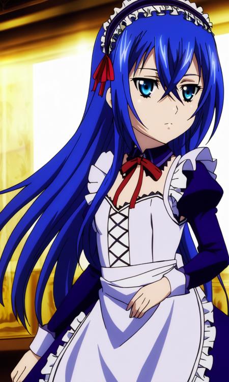 astarte\(strike the blood\),1girl,blue eyes,blue hair,straight hair,hair between eyes,long hair,small breasts,flat chested