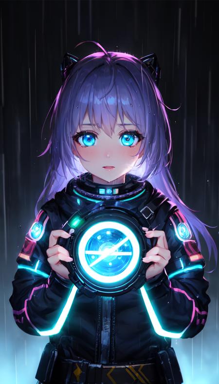 1girl,  tabi style, deatiled background, 8k, hires, epic, cyuberpunk,glowing, raining