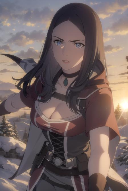 tetragilcrest, <lora:tetra gilcrest-lora-nochekaiser:1>,
tetra gilcrest, long hair, black hair, (grey eyes:1.5),
BREAK gloves, cleavage, boots, choker, belt, pants, fingerless gloves,
BREAK outdoors, forest, nature, grass, trees, sun, sky, clouds,
BREAK looking at viewer, (cowboy shot:1.5),
BREAK <lyco:GoodHands-beta2:1>, (masterpiece:1.2), best quality, high resolution, unity 8k wallpaper, (illustration:0.8), (beautiful detailed eyes:1.6), extremely detailed face, perfect lighting, extremely detailed CG, (perfect hands, perfect anatomy),