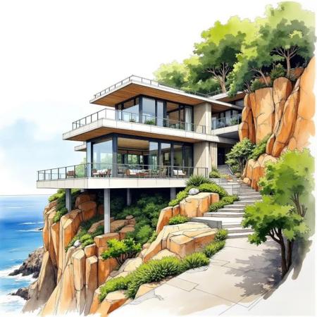 CTAI-Watercolor architectural sketch v1.0