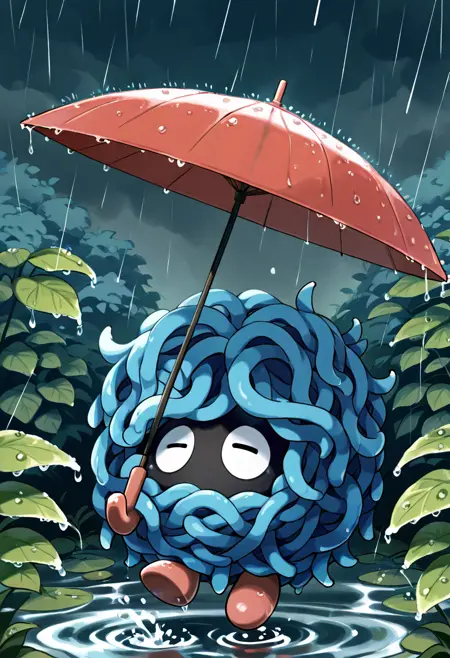 Tangela: Vine Pokemon | モンジャラ (Pokedex #0114) [Illustrious]