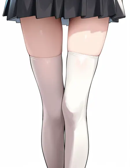 Thick White Thighhighs / 厚手の白ニーソ