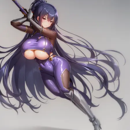 Akiyama Rinko with Battle Suit