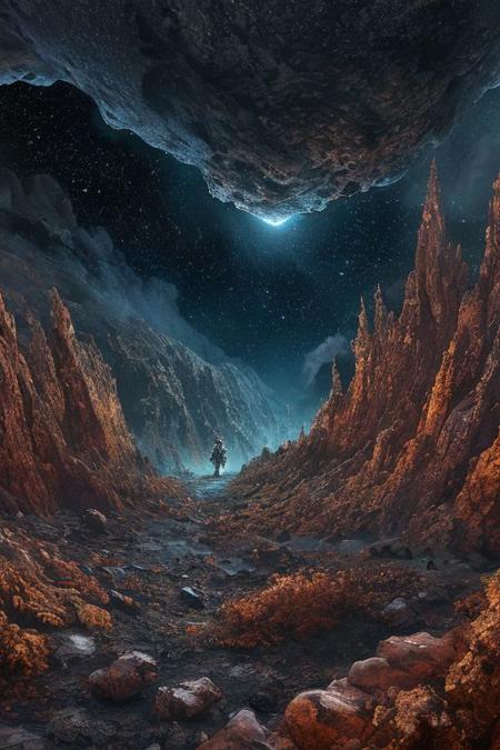 best quality, masterpiece, 8k, absurd detail, dream-like world, 
Earth, hit by a giant asteroid, 
(elaborate atmosphere:1.4)