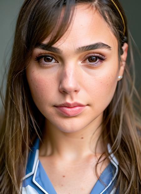 portrait of Gal Gadot, anxious , wearing pajamas , with dirty blonde Wispy bangs , background hen house epic (photo, studio lighting, hard light, sony a7, 50 mm, matte skin, pores, colors, hyperdetailed, hyperrealistic), <lyco:Gal Gadot:1.2>