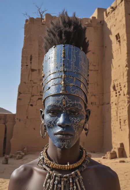 african figure with a skull-like face, adorned with intricate, glowing blue circuitry and scar tissue. His belladonna black skin melanin medieval timbuktu Castle, lightened By torches, Low Tones, 'portrait of busty holy pureerosface_v1 graceful hellraiser goddess' By Franco Fontana
tion, art by Otomo Katsuhiro and Shir Masamune and Oshii Mamoru. Cosmic light in backfront afro man african belladonna black skin melanin medieval timbuktu Castle, lightened By torches, Low Tones, 'portrait of busty holy pureerosface_v1 graceful hellraiser goddess' By Franco Fontana
sai massai african mask scifi
electronic african dogon yoruba mask, pieced nails skin ridge african mask scifi massai afro man african artstation, concept art, smooth, sharp focus, afro man african village timbukt syd mead tuareg illustration, art by Otomo Katsuhiro and Shir Masamune and Oshii Mamoru. Cosmic light in backfront afro man ,
electronic african dogon yoruba mask, pieced nails skin ridge african mask scifi massai afro man african artstation, concept art, smooth, sharp focus, afro man african village timbukt syd mead tuareg illustration, art by Otomo Katsuhiro and Shir Masamune and Oshii Mamoru. Cosmic light in backfront afro man ,