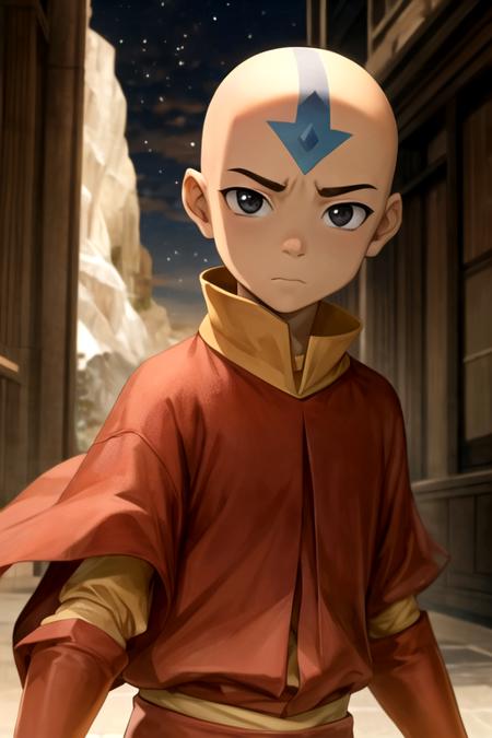 aang_avatar bald black eyes