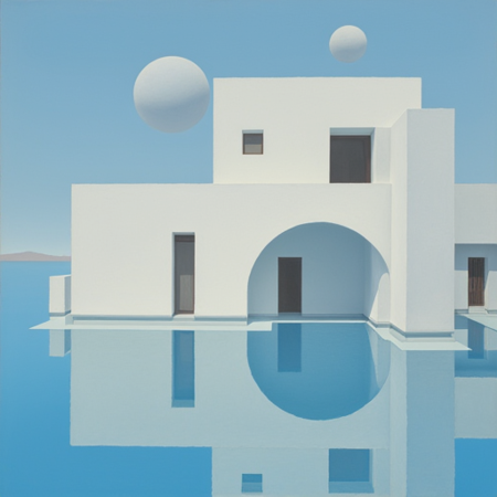 Surreal and liminal landscape paintings V1