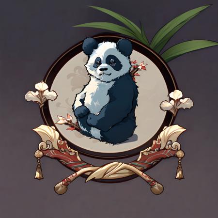 masterpiece, best quality, 
white background, simple background, 
game icon, <lora:yuan_icon_any_03-000008:0.9>, panda,