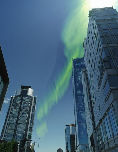 <lora:Aurora-1:1>,aurora-1,aurora,sky,city,, prompt .,under the sun, in the scorching summer, riching summer day,super realistic, close-up, photography,outdoors,,