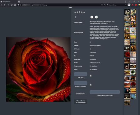 Promptvision - view all your generations in one place! Local image viewer! v0.1