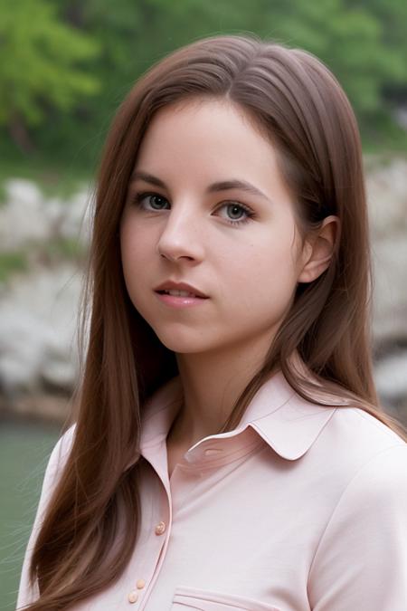 a photo of AM088_Altea_B, 25 years old woman weared (long-sleeve shirt:1.2) walking along the riverbank in the city, pretty face, close up, sharp focus, (intricate details:0.9), (hdr, hyperdetailed:1.2), (natural skin texture, hyperrealism, soft light, sharp)