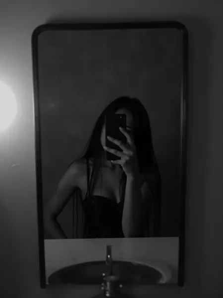 Hot Girl B&W Mirror Selfies Flux Realistic