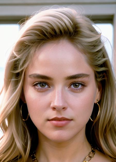 ((masterpiece)), (best quality), perfect anatomy, highres, detailed, (8k), photorealistic,best quality, ultra highres, ((detailed face)),
<lyco:sharonstone1990s_lycoris_02-000003:0.9>,1girl, sharonstone1990s, solo, realistic, jewelry, blonde hair, earrings, looking at viewer, lips, long hair, cross, wavy hair, closed mouth, upper body, jacket, curly hair, portrait