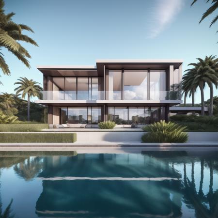 XSArchi_109PoolHouse泳池独栋正视角 v1.0