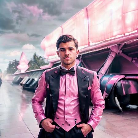 DSLR photo of yadielalejandro person.latexai_pink.portrait.in blade runner.daylight.professional photography.high resolution.detailed photo.RAW.still film.f/16.uhd.hdr.4k <lora:yadielalejandro_46800:1> <lora:LatexAIV2:1>