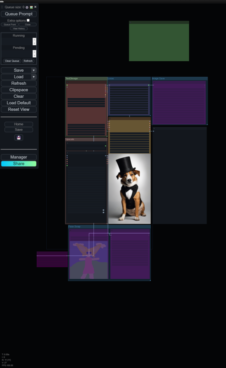 Simple Comfy - "Point and Shoot" using KSample with FaceSwap, HighRes, Upscale v2 - 9:16 Vertical