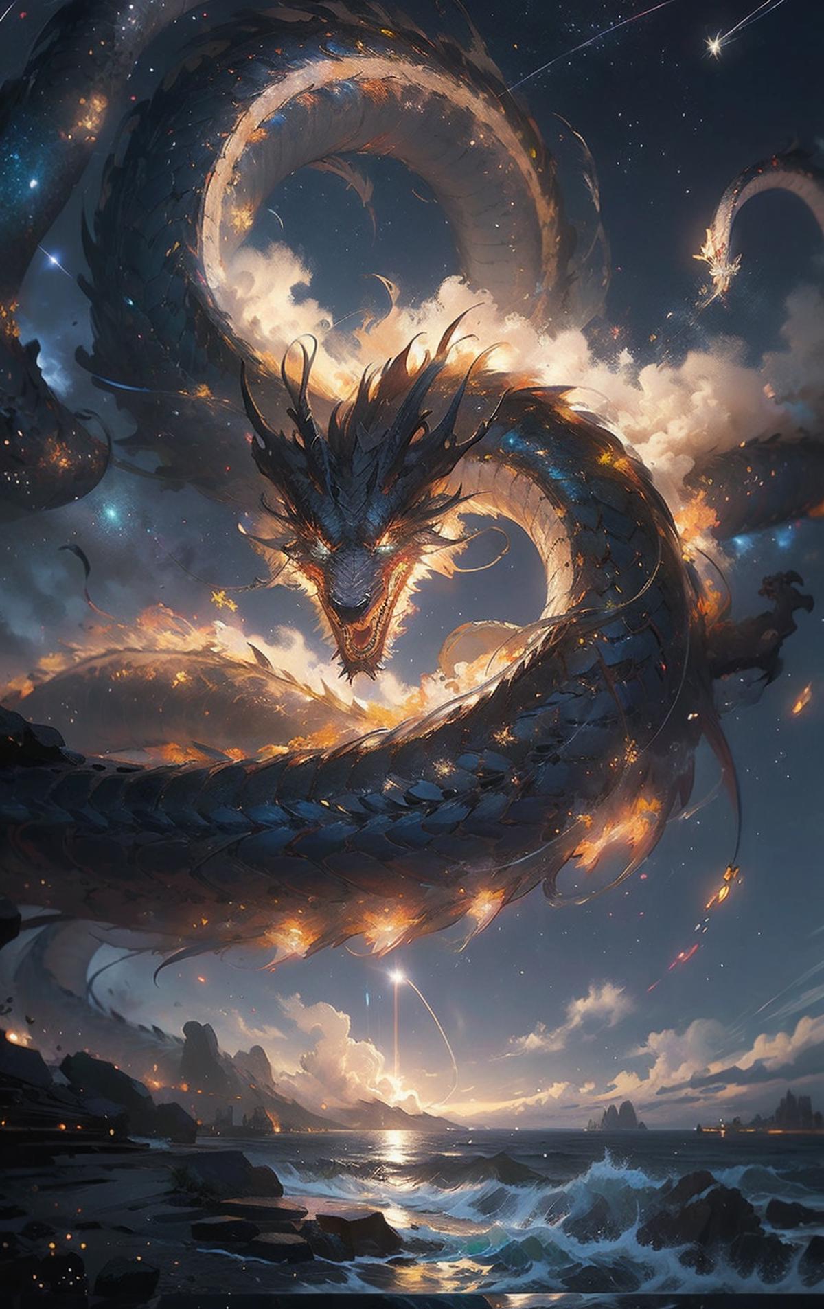 龙神幻想/Chinese dragon Lora image by nuaion