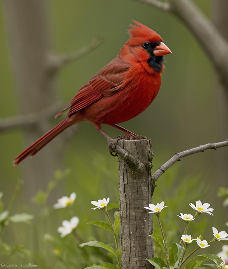 Cardinalis cardinalis image by zerokool