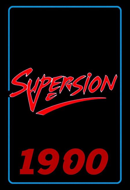 LOGO WRITE IN RED and blue MIXED SUPERVISION LIKE THE ORIGINAL BACKGROUND LIKE IN VIDEO GAME OF THE 1990S